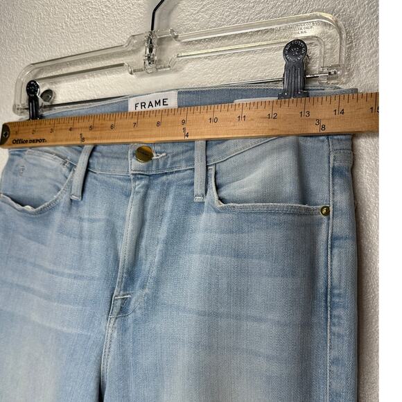Frame Light Blue Wash Distressed Le High Skinny in Rush Jeans 28 - Picture 16 of 16